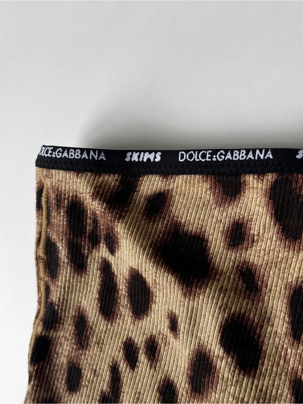 Scims x Dolce & Gabbana women's Leopard Print Brown Boxer Brief Shorts XS NWT